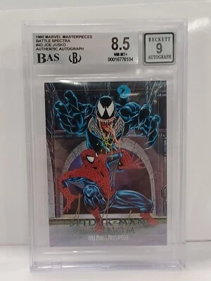 1992 Marvel Masterpiece JUSKO AUTOGRAPH Spectra SPIDER-MAN VENOM 4-D BECKETT 8.5 - Image 1 of 4