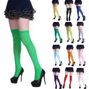 Colorful Long Tube Nonslip Ladies Stockings Over Knee Socks Halloween Socks - Picture 1 of 21
