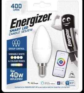 Energizer Smart Multicolour Candle LED Bulbs E14 - Picture 1 of 2