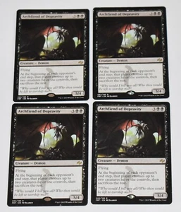 4x ARCHFIEND OF DEPRAVITY Black Rare REFORGED Demon MAGIC GATHERING CARD - Picture 1 of 4
