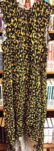 WHO WHAT WEAR BLACK AND YELLOW TIE WAIST SLEEVELESS DRESS SIZE XL - Picture 1 of 2