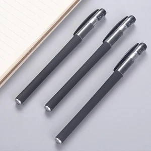 New 0.5mm Gel Pen Black Matte Water Pen Office Accessories Stationary 1 Piece - Picture 1 of 7