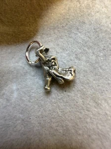 Ciondolo ciondolo anello primavera argento sterling testa di pippo Disney vintage 6263 - Foto 1 di 3