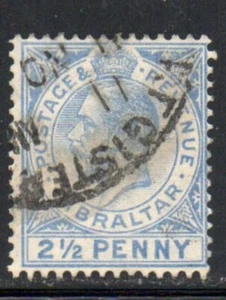 Gibraltar Sc 80 1921 2 1/2d Ultra George V Stempel gebraucht - Bild 1 von 1