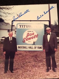 Joe & Luke Sewell 8x10 Color Autographed Photo Cleveland Indians, Hall Of Fame - Picture 1 of 4