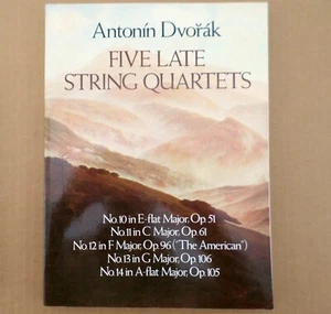 Antonin Dvorak Five Late String Quartets n. Score completo 10-14 Dover - Foto 1 di 4