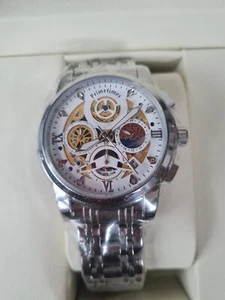 Primetime Helios Mens White/coloured Gold Face Will Chrome Bezel Sports Watch  - Picture 1 of 1
