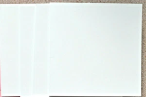 10 Blancos Blancos Suaves Blanco Plegable 150mm Plaza y Blanco Envs NUEVO - Imagen 1 de 1
