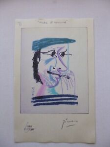 PICASSO FRENCH PROOF PRINT (TETE D'HOMME 1970) NO: VII - SIGNED