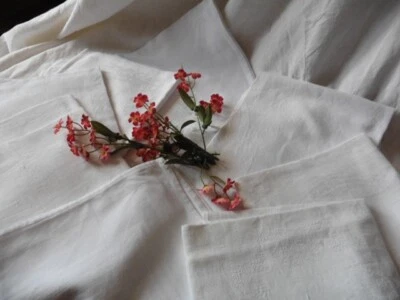 11 ANCIENNES SERVIETTES DAMASSE DIFFERENTES LOT - Photo 1/4