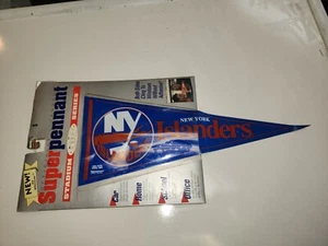 NEW YORK ISLANDERS Vintage 1993 'Miracle Cling' 12”inch Super Pennant New - Picture 1 of 22