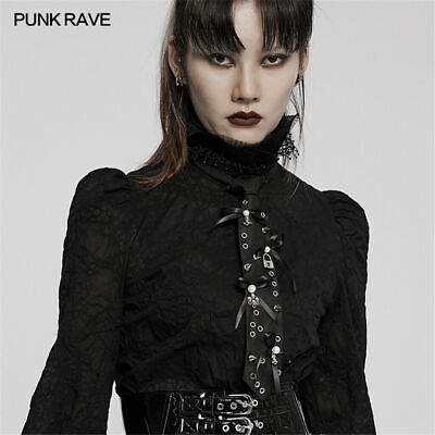 Punk Rave Gothic Vintage Personality Bow Tie Decoration Cute Punk Metal TIE • 43.47€