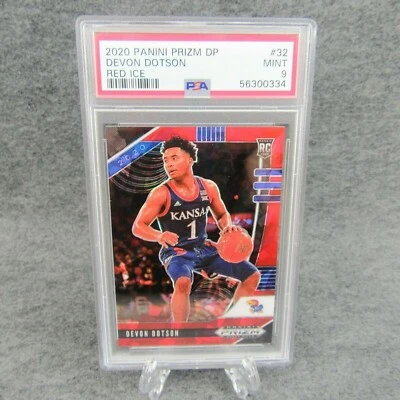 2020-21 Panini Prizm Draft Red Ice Devon Dotson RC Rookie PSA 9 MINT #32 - Image 1 of 4