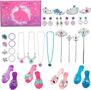 Princess Dress Up Shoes & Accessories Set - Princess Role Play Dress Up & Preten - Picture 1 of 7
