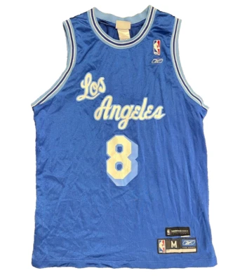 Camiseta Vintage Azul Los Angeles Lakers Kobe Bryant NBA Reebok Anos 90 Tamanho Médio - Imagem 1 de 4