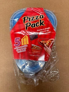 Rare Blue Pizza Pack Storage Container Reusable Foldable Portable Microwavable! - Picture 1 of 2