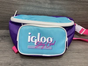 Igloo Fanny Pack Purple Throw Back Collection “Stay Cool” Retro 90s Cooler 3 Can - Picture 1 of 9