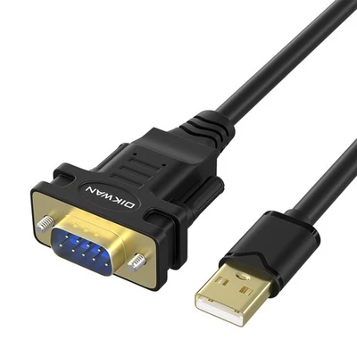 OIKWAN USB to Serial RS-232 Adapter with FTDI Chipset USB 2.0 to Male DB9 Serial - Image 1 of 4