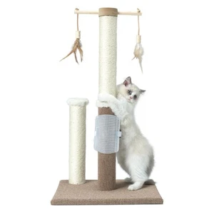 Cat Scratching Post 30 Inches Tall Sisal Carpet Vertical Scratch Posts for In... - Picture 1 of 7