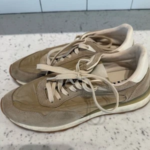 Zara Tan Suede athletic sneakers 38 - Picture 1 of 6