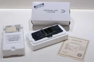 DANBURY MINT 1965 PONTIAC GTO CONVERTIBLE NIGHTWATCH BLUE 1:24 WITH COA AND BOX - Picture 1 of 10