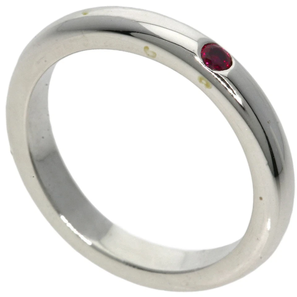 TIFFANY&Co.  Stacking band Ruby Ring Silver  Ladies [Used] - Image 1 of 4