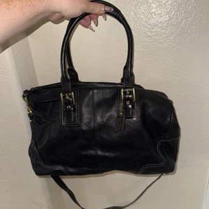 Borsa a tracolla Coach Hamilton in pelle nera F13811 - Foto 1 di 16