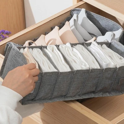 Underwear Drawer Compartment Storage Foldable Drawer Dividers 7 Cells/11 Cells - Image 1 of 4