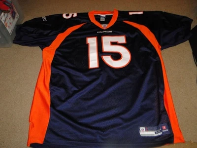 DENVER BRONCO'S # 15 BRANDON MARSHALL NFL THROWBACK JERSEY BY REEBOK ADULT SZ.56 - Image 1 of 2