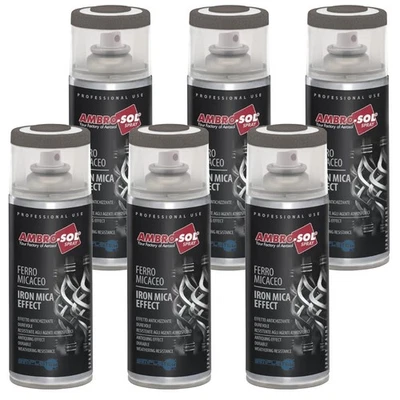 6X BOMBONA DE SPRAY PINTURA PARA HIERRO NEGRO GRAFITO BARANDAS PUERTA GARAJE - Imagen 1 de 4