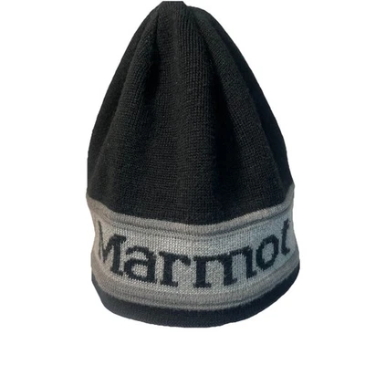 Gorra de esquí vintage Marmot calavera gorro lana/mezcla - negro/gris OSFA Foto 1 de 4