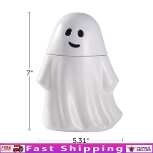 Barattolo a forma di fantasma spettrale Halloween conservazione caramelle contenitore cibo barattolo ceramica - Foto 1 di 6