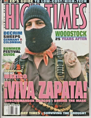 High Times Magazine August 1994 Woodstock 25 Viva Zapata Alexander & Ann Shulgin - Image 1 of 2