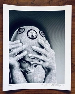 *Emek “Cyberman” Mini Art Print - Doodled S/N# 388/500 - Tool* - Picture 1 of 4