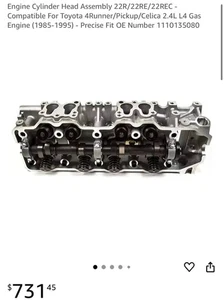 Engine Cylinder Head Assembly 22R/22RE/22REC - Compatible For Toyota 4Runner/Pic - Bild 1 von 9
