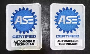 ASE Certified Automobile Technician Embroidered Heat Sealed Patches lot of 2 - Picture 1 of 1