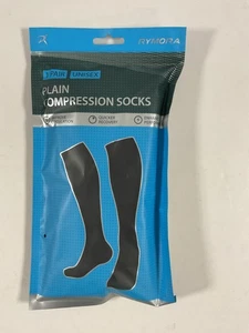 Einfache Kompressionsstrümpfe 1 Paar Unisex schwarz Rymora Größe Large 11,5-14 US Schuhgröße - Bild 1 von 4