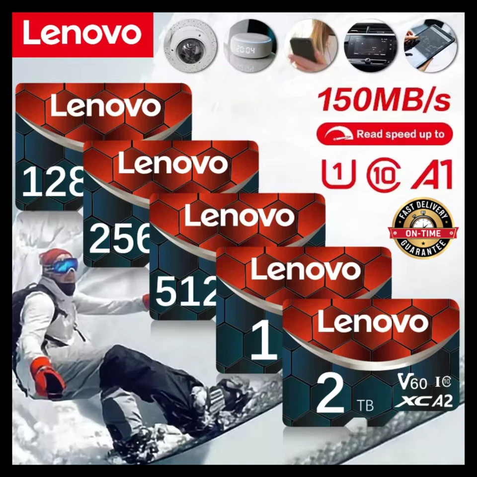 2TB 1TB 512GB 256GB 128GB A2 Micro SD Card High Speed U3 TF Memory Card PC Mac - Image 1 of 4