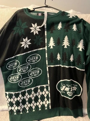SUÉTER NAVIDAD HOMBRE NFL TEAM APPEAREL XXL JETS VERDE Y BLANCO Foto 1 de 4