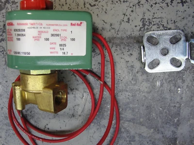 ASCO 8262B208 Red-Hat Solenoid Valve 110/120VAC 50/60Hz 16.7W 100Psi