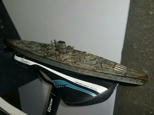 VNTG. TOY BOAT SHIP CKO KELLERMAN BATTLESHIP K-351 WIND UP GDR DDR GERMANY WW2 - Picture 1 of 12