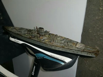 VNTG. TOY BOAT SHIP CKO KELLERMAN BATTLESHIP K-351 WIND UP GDR DDR GERMANY WW2 - Image 1 of 4