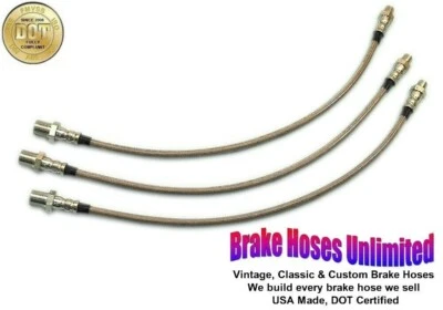 JUEGO MANGUERA FRENO ACERO INOXIDABLE Hudson DeLuxe Six, Serie 81 - 1938 Foto 1 de 2