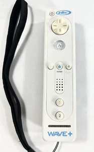 Intec Wave+ Nintendo Wii White & Blue Controller with Wrist Strap Tested - Picture 1 of 8