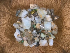 3000 Carat Lots of Unsearched Blue Opal Rough + a FREE faceted Gemstone - Picture 1 of 12