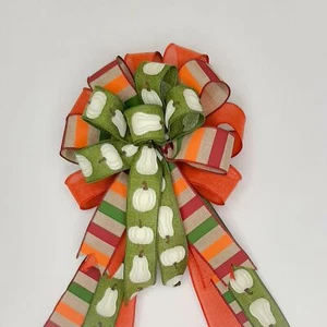 Arco de corona, arco de otoño, verde musgo, calabaza, rayas, óxido - Imagen 1 de 2