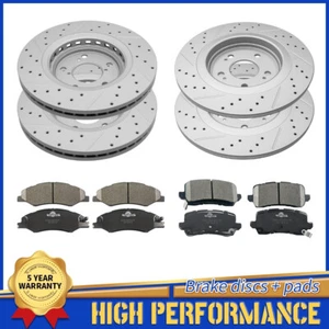 Front Rear Drilled Disc Brake Rotors Ceramic Pads For 2018 - 2023 Honda Odyssey - Bild 1 von 7