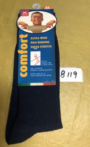 Men's Old World Navy Blue Italian Comfort Socks Size XL - Picture 1 of 1