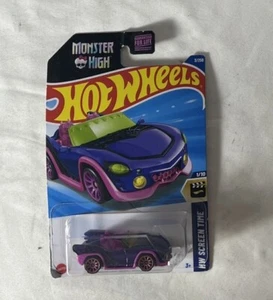 2025 Hot Wheels Purple Monster High Ghoul Mobile HW Screen Time - Picture 1 of 2
