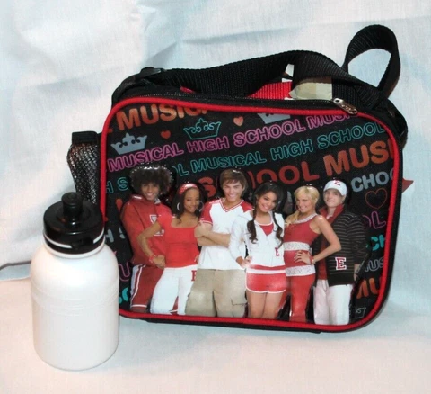 NEW WITH TAG DISNEY HIGH SCHOOL MUSICAL INSULATED  LUNCHBAG  W WATER BOTTLE 8X10 Cover